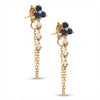 14kt gold sapphire diamond drop earrings for women product photo by Morelove Designs