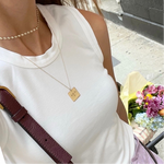 Squared Medallion in Gold 14Kt