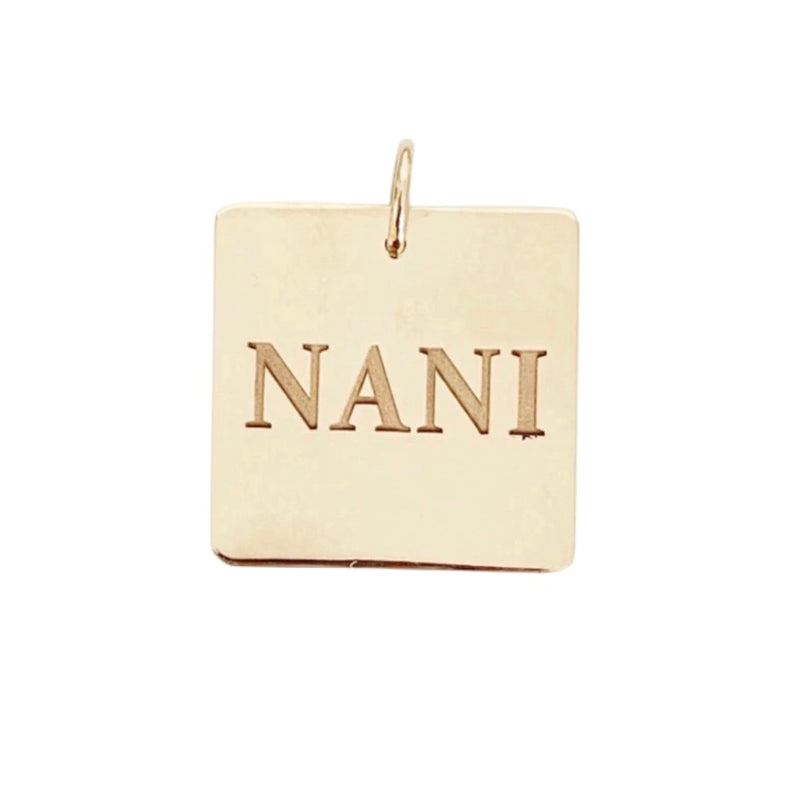 Squared Medallion in Gold 14Kt