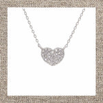 Micro Pave Diamond Heart Necklace