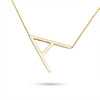 Jumbo Diagonal Initial Necklace in Gold 14Kt