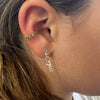 Luxury 'LOVE' word earrings in golden plated silver, minimalist fine jewelry for women, gift idea