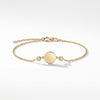 Single Disk Shaped Bracelet with Side Bezel Diamonds in Gold 14Kt
