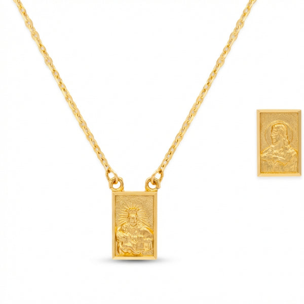 Squared Scapular Necklace in Gold 14Kt