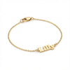 Gold block name bracelet for kids product photo by Morelove Designs