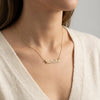 Gold block name necklace, custom personalized jewelry for adults, luxury everyday wear. photography by Morelove Designs