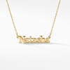 Gold block name necklace, custom personalized jewelry for adults, luxury everyday wear. product photo by Morelove Designs