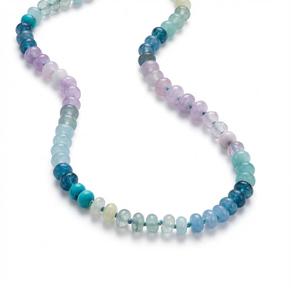 Boho gemstone necklace golden plated silver product photo by Morelove Designs