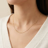 14kt gold curb chain necklace for women, classic fine jewelry, luxury everyday wear photography by Morelove Designs