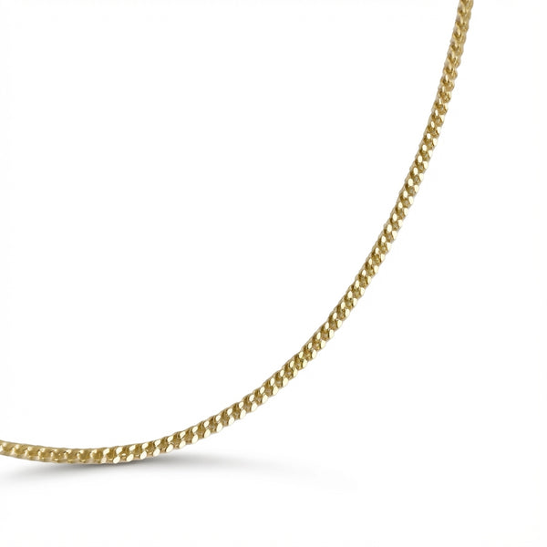 14kt gold curb chain necklace for women, classic fine jewelry, luxury everyday wear product photo by Morelove Designs