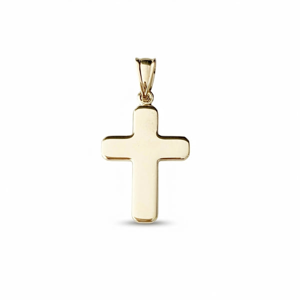14Kt gold chubby cross charm for necklace product photo by Morelove Designs