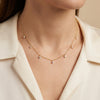 14Kt gold dangle necklace with 0.12cts diamonds, delicate fine jewelry for women photography by Morelove Designs