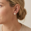 14Kt gold flower stud earrings for adults photography by Morelove Designs