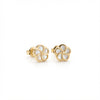 14Kt gold flower stud earrings for adults product photo by Morelove Designs