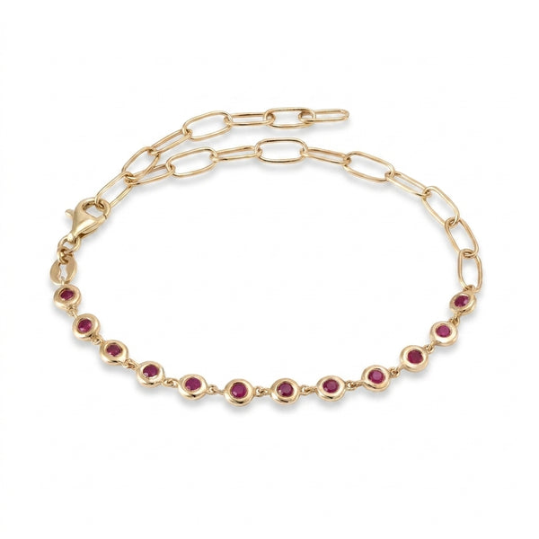 Exquisite Half Paperclip and Half Bezel-Set Ruby Design product photo by Morelove Designs