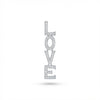 Diamond and 14Kt gold vertical LOVE charm, luxury fine jewelry accessory for necklaces or bracelets product photo by Morelove Designs