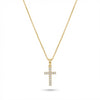 14Kt gold micro pave diamond cross necklace for women product photo by Morelove Designs