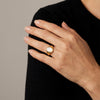 Everyday luxury women's religious ring, gold plated.