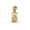 Mini Squared Scapular 14Kt Gold Pendant with Religious Iconography, Fine Jewelry Charm product photo by Morelove Designs