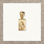 Mini Squared Scapular in Gold 14Kt