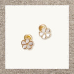 Perfect Flower Earring in Mother of Pearl and Gold 14Kt