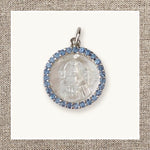 Religious Medal in Mother of Pearl & Sapphires