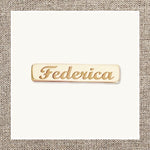 Name Bar Safety Pin in Gold 14Kt