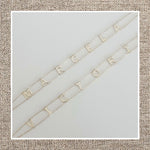 Double Chain Slim Name Initial Bracelet in Gold 14Kt