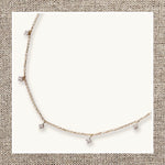 Dangle Necklace with Diamonds 0.12cts in Gold 14Kt