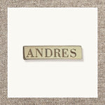 Name Bar Safety Pin in Gold 14Kt