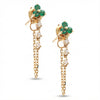 14kt gold sapphire diamond drop earrings for women product photo by Morelove Designs
