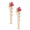 14kt gold sapphire diamond drop earrings for women product photo by Morelove Designs