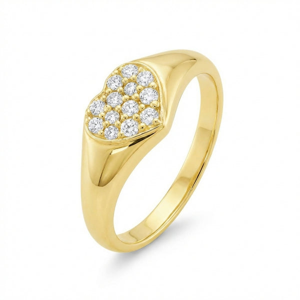Petite Heart Diamond Ring product photo by Morelove Designs