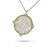 Golden plated silver religious medal necklace with zircons, meaningful gift for adults product photo by Morelove Designs