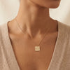 Gold 14Kt square medallion engraved NANI charm photography by Morelove Designs
