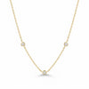 Gold bezel diamond necklace product photo by Morelove Designs