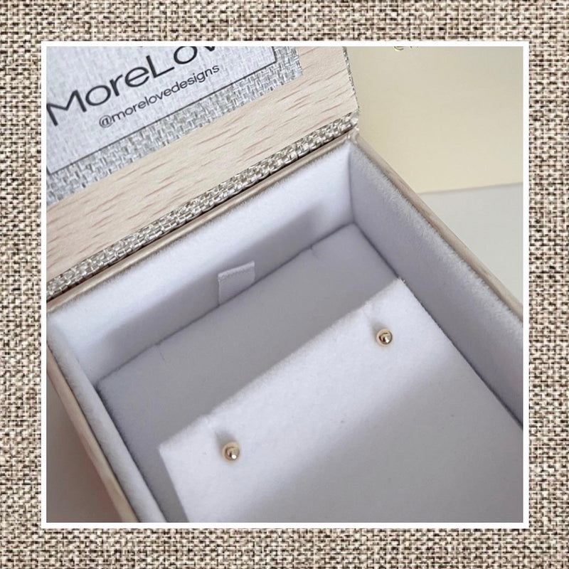 Mini Solid 3mm Ball in Gold 14Kt or Gold 18Kt
