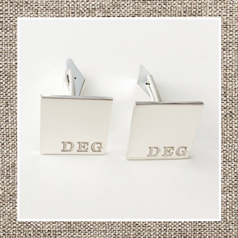 Squared Cufflinks in Silver