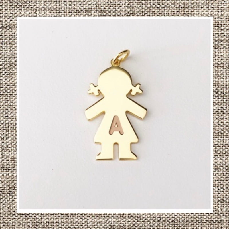 Girl Charm in Gold 14Kt
