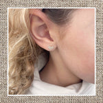 Micro Pave Diamond Heart Earring in Gold 14Kt